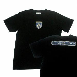 NUMERO_DIECI orgoglio(エンブレム)  Tシャツ〔ブラック×ブルー〕｜footballfan