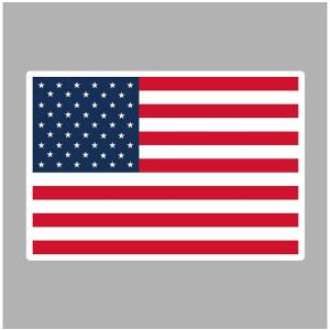 アメリカ合衆国　国旗・ステッカー　Lサイズ(6.4×9.4cm)［st-flag002L］｜footballfan