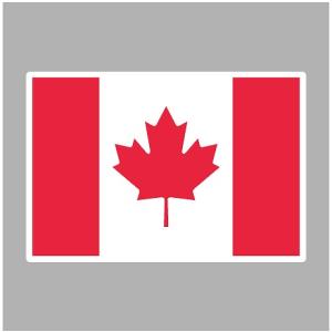 カナダ　国旗・ステッカー　Lサイズ(6.4×9.4cm)［st-flag012L］｜footballfan