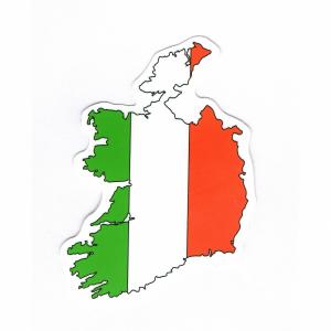 アイルランド　マップフラッグ(国旗)・ステッカー［st-flag102］