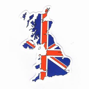 イギリス　マップフラッグ(国旗)・ステッカー［st-flag107］