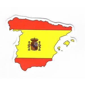 スペイン　マップフラッグ(国旗)・ステッカー［st-flag122］