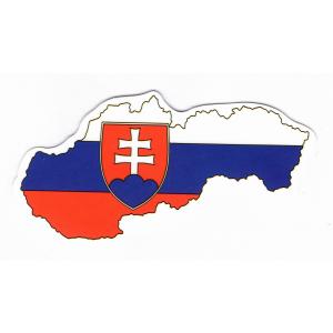 スロバキア　マップフラッグ(国旗)・ステッカー［st-flag123］