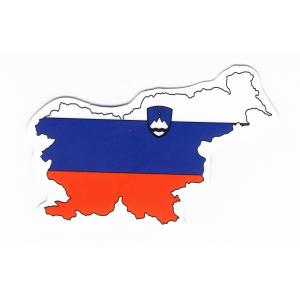 スロベニア　マップフラッグ(国旗)・ステッカー［st-flag124］