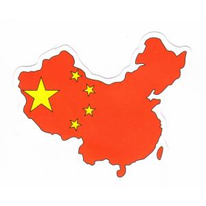 中国　マップフラッグ(国旗)・ステッカー［st-flag127］
