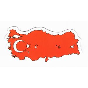 トルコ　マップフラッグ(国旗)・ステッカー［st-flag130］
