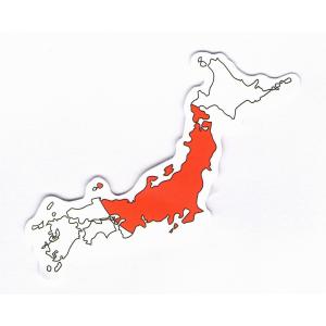 日本　マップフラッグ(国旗)・ステッカー［st-flag131］