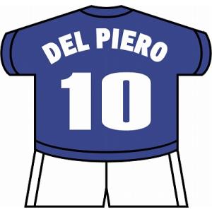 st130 デルピエロ(イタリア代表) ユニフォーム型ステッカー