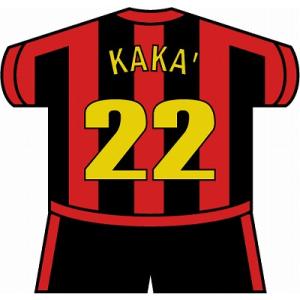 ロナウジーニョ(ACミラン 80)ユニフォームステッカー : サッカー