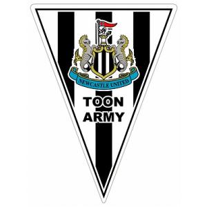 ニューカッスルユナイテッド　 トライアングルペナント型ステッカー