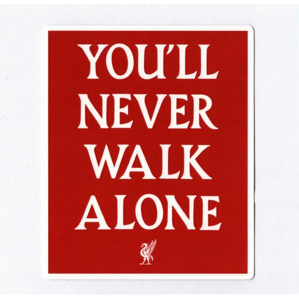 リバプール 「YOU'LL NEVER WALK ALONE」 ステッカー[st289]