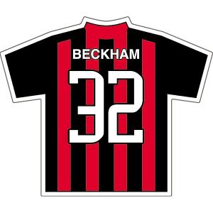 ロナウジーニョ(ACミラン 80)ユニフォームステッカー : サッカー