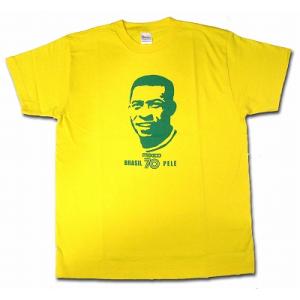 ペレ PELE/ブラジル代表(メキシコ70) Tシャツ(グリーン) : サッカー