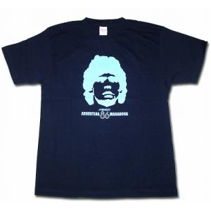 マラドーナ MARADONA/アルゼンチン代表(メキシコ86)　Tシャツ(紺)