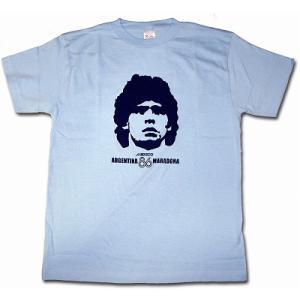 マラドーナ MARADONA/アルゼンチン代表(メキシコ86)　Tシャツ(水色)