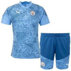 プーマ 23-24 MCFC マンチェスターシティ TR SSシャツ ショーツ(ブルー) 大人用 サッカー上下セット puma 772855/772867｜footballpark