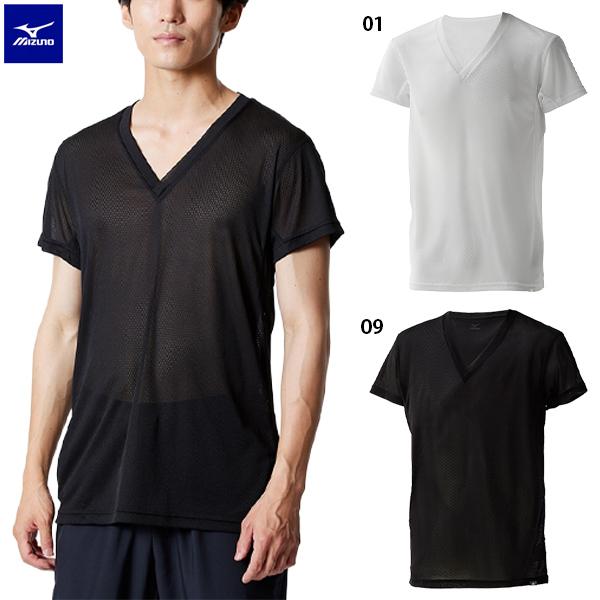 ミズノ カルエアーアンダーVネック半袖シャツ 大人用 アンダーシャツ インナーシャツ mizuno ...
