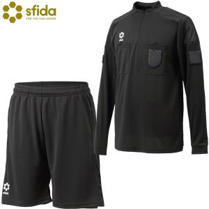 スフィーダ レフェリーシャツ L/S  パンツ 大人用 サッカー レフェリーウェア 上下セット 長袖＆パンツ  審判用品 sfida SA-22835/SA-22837｜footballpark