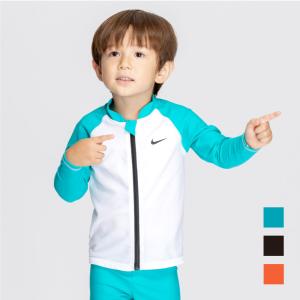 【NIKE SWIM公式】ナイキ SS25 トドラーボーイズジップ付きラッシュガード 1991115 UPF50+ nike 水泳 男子水着 スイミング プール 男の子 フットマーク FOOTMARK