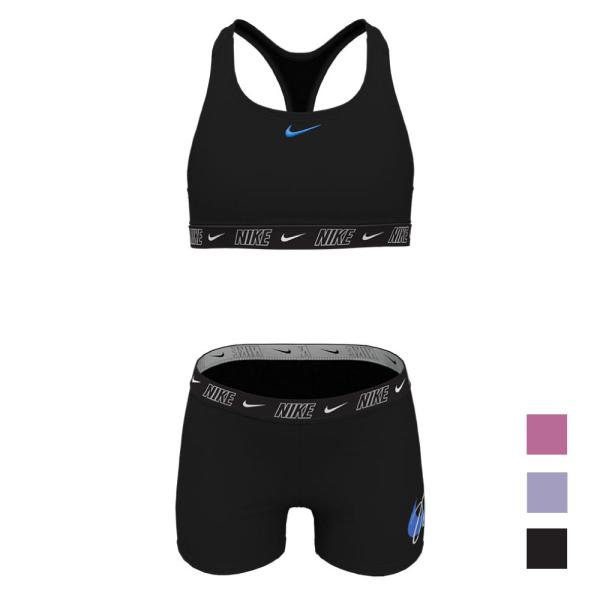 【NIKE SWIM公式】ナイキ ロゴテープレーサーバックビキニ＆ショーツセット NESSE727 ...