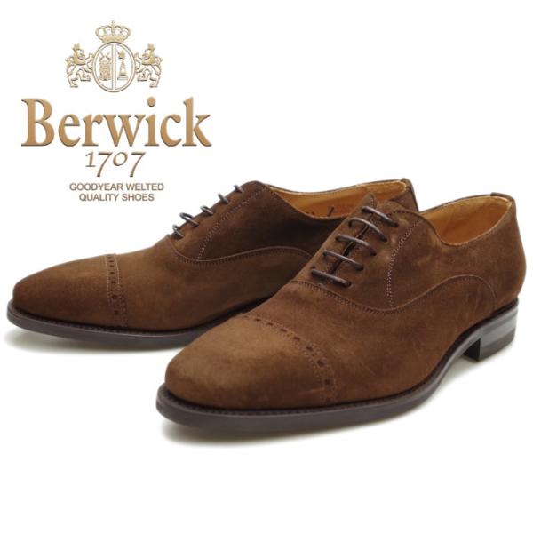 ●●バーウィック ストレートチップシューズ Berwick 靴 3577FM ブラウンスエード レペ...