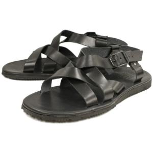 エダー EDER SHOES 4036 サンダル レザー メンズ ブラック イタリア製 SANDAL MADE IN ITALY｜footmonkey