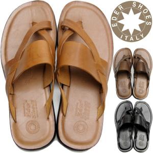 EDER SHOES メンズ エダー サンダル レザー 4304 レザーサンダル トングサンダル 本革 LEATHER SANDAL イタリア製 MADE IN ITARY｜footmonkey