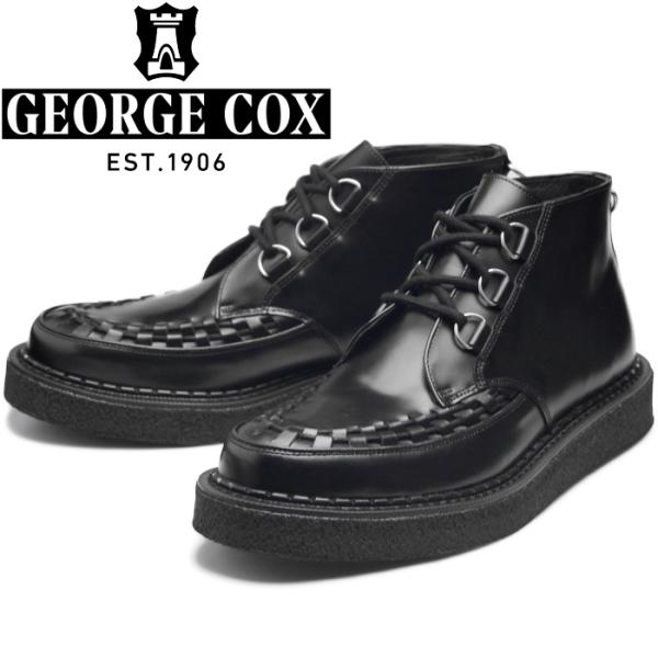 ●●GEORGE COX HATTON BOOT ジョージコックス ハットン ラバーソール ブラック...