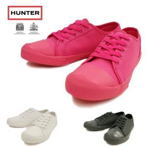 ハンター レインスニーカー レディース 正規品 HUNTER CANVAS LO TOP｜footmonkey