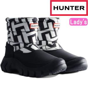 ハンター スノーブーツ ショート WFS1002PCT HUNTER 正規品 ブーツ レインブーツ レディース WOMENS INTREPID SHORT H-PRINT SNOW BOOT｜footmonkey