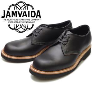 JAMVAIDA 靴 ヤンバイダ JAM0201 BLACK 3アイレットシューズ ワークブーツ レザー メンズ ブーツ オックスフォードブーツ 日本製 ローカット クロムエクセル｜footmonkey