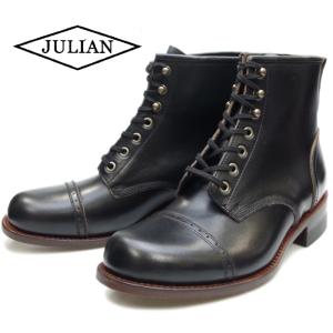 ジュリアンブーツ JULIAN BOOTS バウリー BOWERY ブラッククロムエクセル レースアップブーツ ワークブーツ メンズ 本革 ブーツ 日本製｜footmonkey