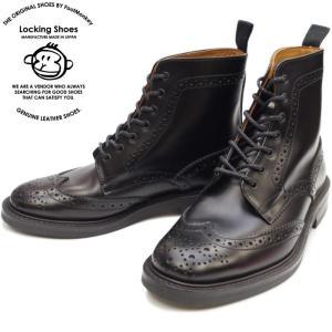 Locking Shoes ロッキングシューズ by FootMonkey フットモンキー カントリーブーツ WINGTIP BOOTS 916 ［ブラック］ メンズ ウィングチップブーツ 日本製｜footmonkey