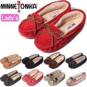 ミネトンカ モカシン ボア 正規品 MINNETONKA CALLY キャリー スリッポン レディース スエード カジュアルシューズ 本革 もこもこ 靴｜footmonkey