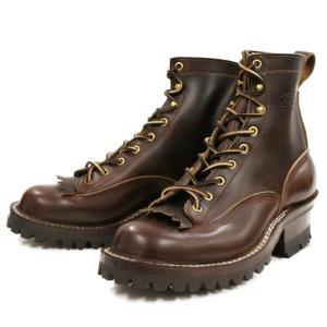 ニックスブーツ ホットショット6 NICKS BOOTS HOTSHOT6" ブラウンクロムエクセル メンズ ブーツ メンズ ビブラム｜footmonkey