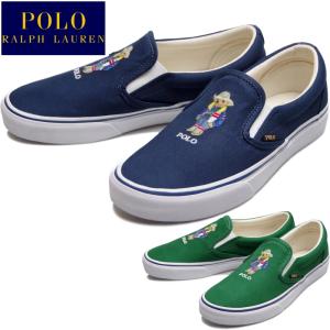 ポロ ラルフローレン スニーカー メンズ スリッポン POLO RALPH LAUREN RA34 KEATON SLIP キートンスリップ ポロベア ローカット 正規品 キャンバス 靴｜footmonkey