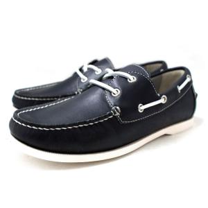 リーガル デッキシューズ メンズ 本革 靴 REGAL 554R 〔NAVY〕 送料無料｜footmonkey