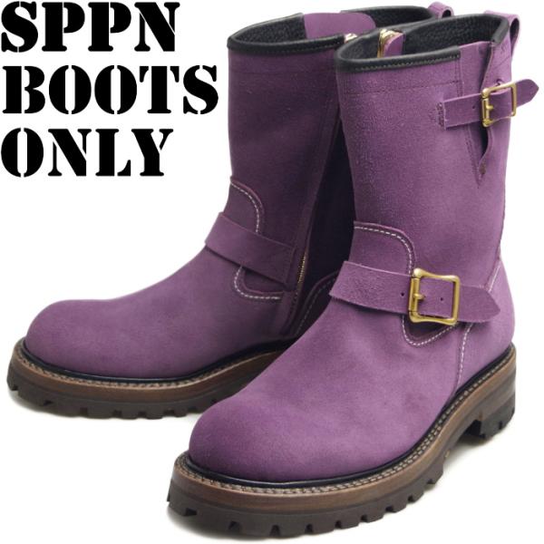 SPPN BOOTS スッピン SP-09E パープルスエード 9-INCH ENGINEER BO...