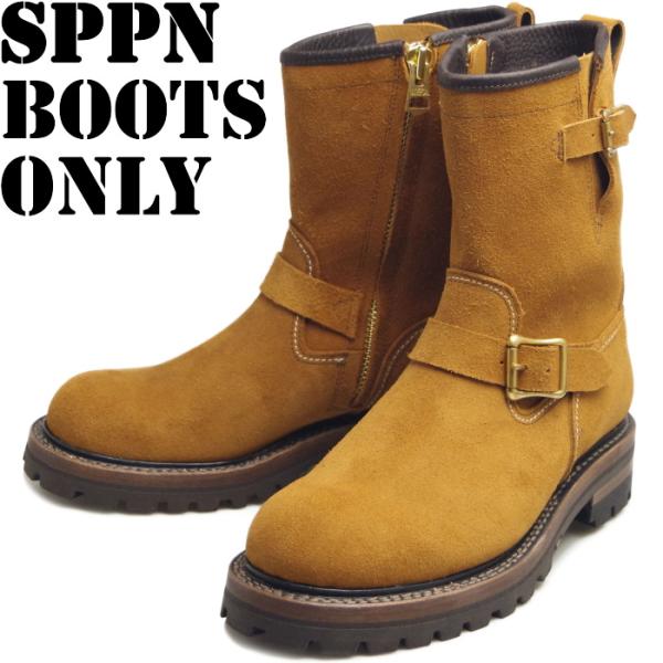 SPPN BOOTS スッピン SP-09E タバコスエード 9-INCH ENGINEER BOO...