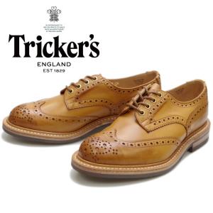 正規品 トリッカーズ バートン Tricker's BOURTON M7292 1001 バーニッシュド ウィングチップシューズ ビジネスシューズ メンズ 本革 ローカット｜footmonkey