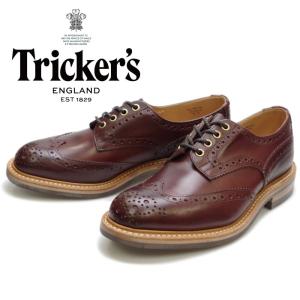 正規品 トリッカーズ バートン Tricker's BOURTON M7292 バーガンディー バーニッシュド ウィングチップシューズ ビジネスシューズ メンズ 本革 ローカット｜footmonkey