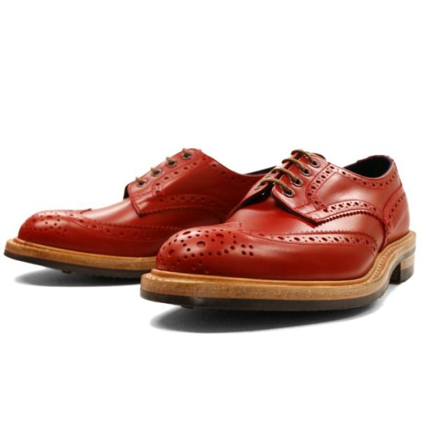 ●●正規品 トリッカーズ Tricker's M7292 レッド/ネイビーライニング ウィングチップ...