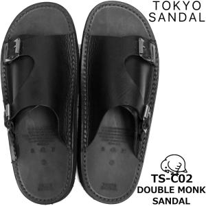 トウキョウサンダル ダブルモンクサンダル TOKYO SANDAL DOUBLE MONK SANDAL by ローリングダブトリオ TS-C02 BLACK サンダル メンズ レザー 日本製