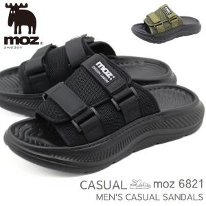 moz（モズ） サンダル メンズ 靴 シャワーサンダル 黒 ブラック 緑色