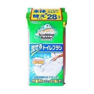 コストコ エスシージョンソン スクラビングバブル 流せるトイレブラシ 本体＋詰替28個