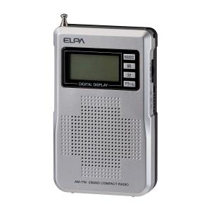 朝日電器 ELPA(エルパ) AM/FM液晶コンパクトラジオ 選局がずれにくいデジタル同調方式 ER-C68FL｜for-plan