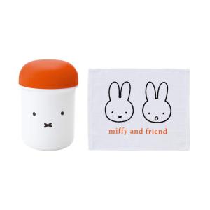 クツワ ミッフィー おしぼりセット (タオル)28×34/(ケース) H10×直径6(cm) Miffy キッズランチシリーズ MF535｜for-plan