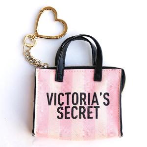 ヴィクトリアシークレット キーホルダー Victoria's Secret キーリング ショップバッグ ショッパー モチーフ 小物入れ ジッパー付き｜for-pleasure