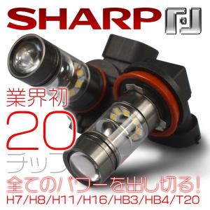 100w 360°無死角発光 SHARP製 LED フォグランプ H7 LEDライト 2個セット