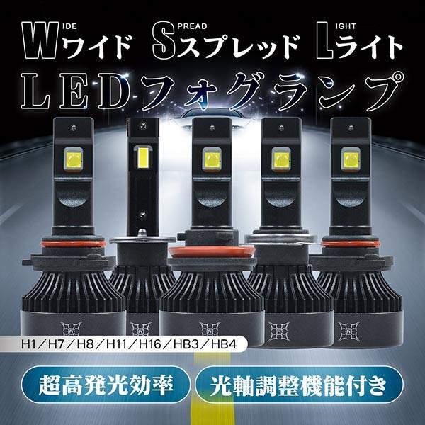 MPV マイナー1回目 LWFW LW3W LED フォグランプ H1 6000K 12V コンパク...